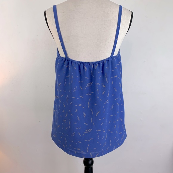 I ❤️ Ronson Periwinkle Blue Ruffle Collar Tank Top Size M - Picture 4 of 8